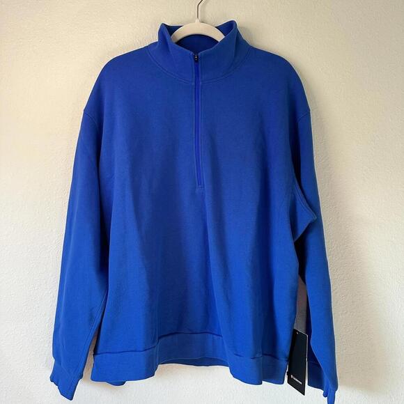 NWT Lululemon Steady State Half Zip Hoodie Blazer Blue Tone BLBT Size XXL - Picture 2 of 7